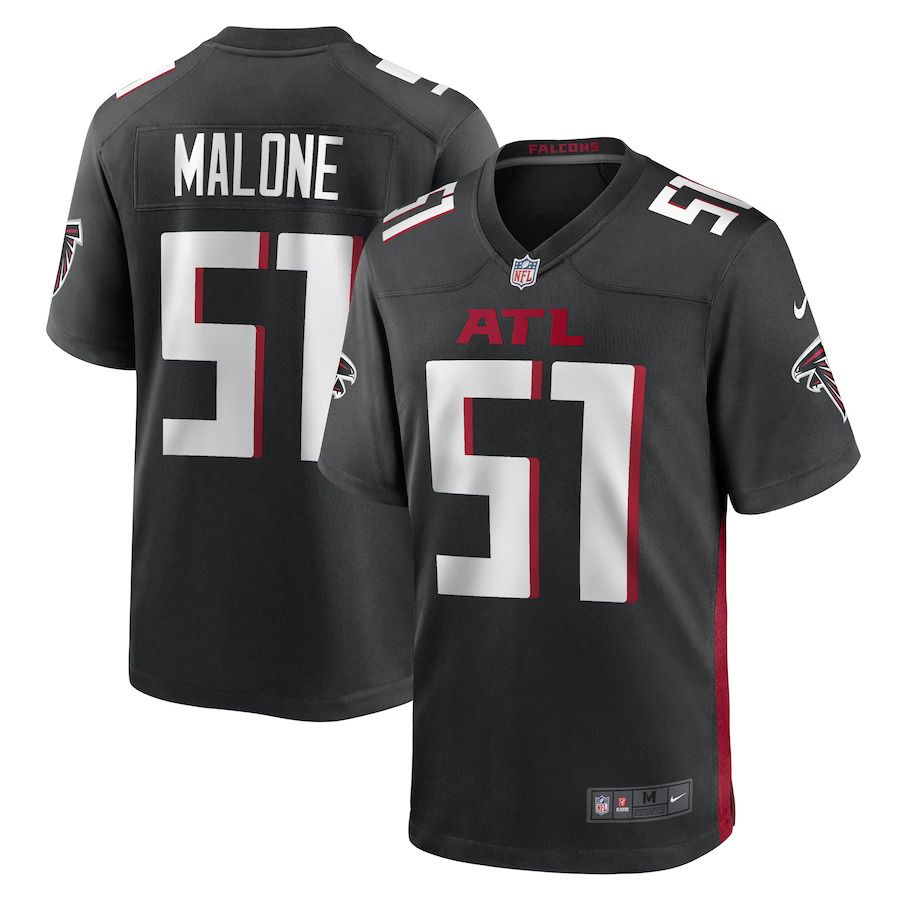 Men Atlanta Falcons 51 DeAngelo Malone Nike Black Game Player NFL Jersey
